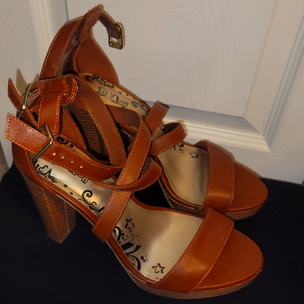 Brash double ankle strap heels sandles size 8